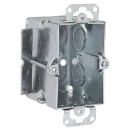 Steel City Electrical Box, 12.5 cu in, Switch Box Type, 1 Gang, Steel 512